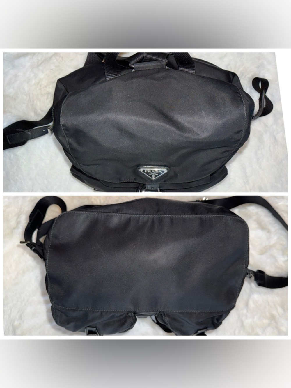 Prada Vela Black Nylon Backpack - Picture 3 of 16